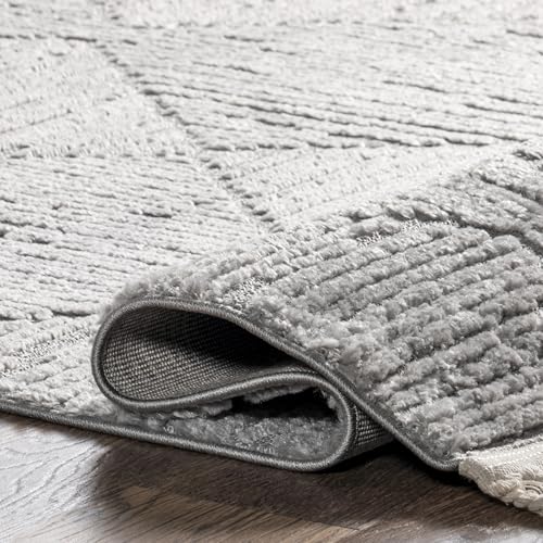 Nuloom Kerry Light Grey, 2' x 3', Geometric, Soft and Cozy, High Traffic, Stain Resistant, Easy Clean, Durable Area Rug for Bedroom, Living Room, Dining Space, Den, Foyer, Entryway - color: Kerry Light Grey, size: 2' x 3' (Rectangular)