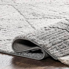 Nuloom Kerry Light Grey, 6' Square, Geometric, Soft and Cozy, High Traffic, Stain Resistant, Easy Clean, Durable Area Rug for Bedroom, Living Room, Dining Space, Den, Foyer, Entryway - color: Kerry Light Grey, size: 6' x 6' (Square)