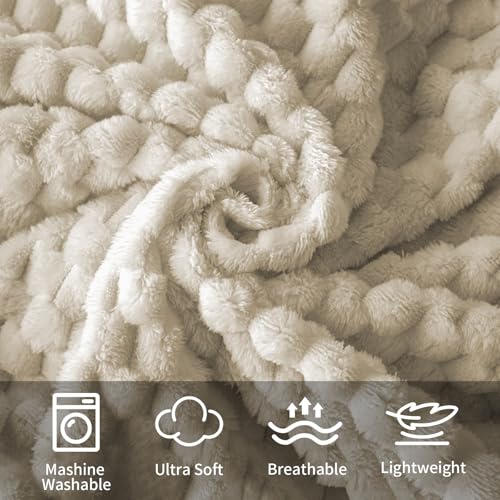 6 Pcs Flannel Throw Blanket Bulk 50 x 60 Inch - 240 GSM Turtle Velvet Jacquard Decorative Blankets Soft Lightweight Bed Throw for Sofa Pet Bed Party Outdoor Wedding Ideas (6, Khaki) - color: Khaki