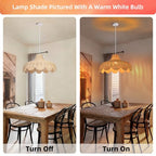 Arturesthome Rattan Pendant Lighting for Dining Room,20.4" Rattan Chandelier Woven Boho Chandelier Wicker Pendant Lamp for Kitchen Restaurant - size: 20.43"*11"