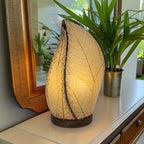 Eangee Home Design Leaflet Table Lamp Natural Shade Made of Real Cocoa Leaves 5 Inches Length x 7 Inches Width x 14 Inches Height (647 t n) - color: Natural