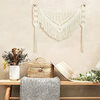 kiido Large Macrame Wall Hanging Boho Tapestry Curtain Fringe Woven Bohemian Wall Decor Home Decoration for Apartment Bedroom Living Room Gallery Baby Nursery-Blossom 35.4" W X 26" H