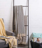 DII Chevron Throw Collection Handloomed Cotton, 50x60, Black - color: Black, size: 50x60"