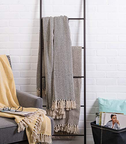 DII Chevron Throw Collection Handloomed Cotton, 50x60, Nautical Blue - color: Nautical Blue, size: 50x60"