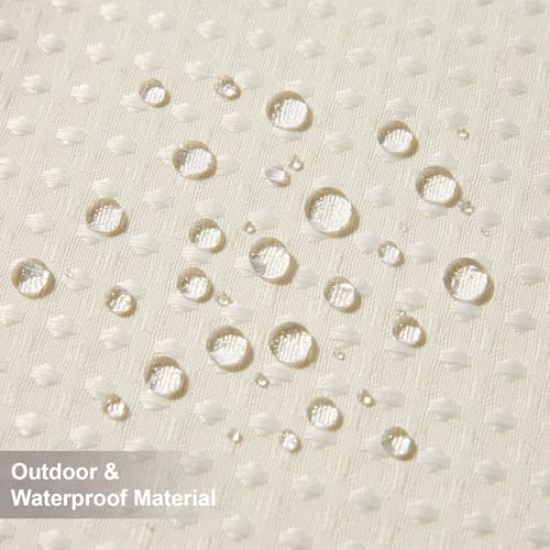 DFXSZ Outdoor Pillow Covers 20X20 Inch Set of 2 White Waffle Textured Polyester Pillow Covers Spring Summer Outdoor Waterproof Decor for Patio Furniture Garden 025C20 - color: White, size: 20" x 20" (Pack of 2)