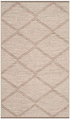 SAFAVIEH Montauk Collection Accent Rug - 3' x 5', Beige, Handmade Cotton, Ideal for High Traffic Areas in Entryway, Living Room, Bedroom (MTK821E) - color: Beige, size: 3' x 5' (Rectangular)