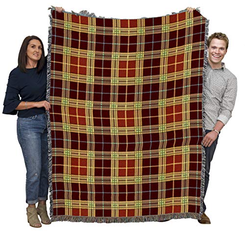 Pure Country Weavers Plaid Blanket Woods - Patterns Gift Tapestry Throw Woven from Cotton - Made in the USA (72x54) - color: Woods