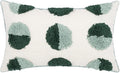 vctops Geometric Gradient Tufted Decorative Throw Pillow Cover Boho Cotton Rectangle Cushion Cover for Couch Sofa Bed (Green B,12"x20")