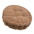 Brown Floor Pillow, Soft Round Seat Cushion (15" Dia.x 3.6'' H), Thicked Corduroy Chair Pad with EPE Foam, Indoor/Outdoor Floor Cushion, Tatami Seat Pad, Fits Dining Chairs, Office, Home, Dorm
