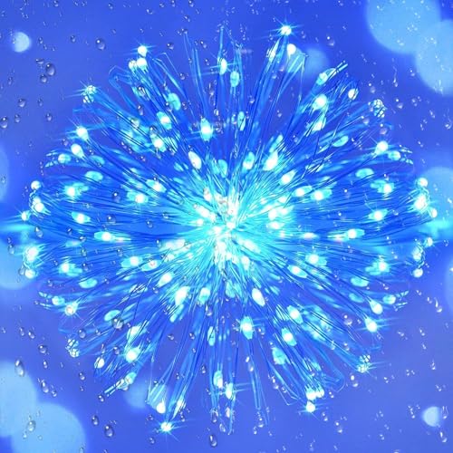 Joomer Fairy String Lights 33FT 100 LEDs Plug in Fairy Lights Indoor Copper Wire String Light DIY for Bedroom, Parties, Wedding, Christmas, Outdoor, Indoor Decoration (Blue, Non-Connectable) - color: Blue, size: 100led