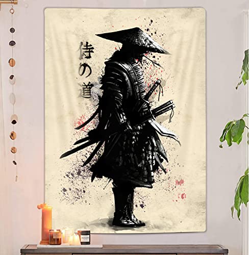 JOKIMAL Japanese Samurai Art Tapestry Poster Wall Art Wall DecorApartmentHome Dorm Wall Decorations for Living Room Bedroom Tapestries 40" x60'' - color: Samurai 3