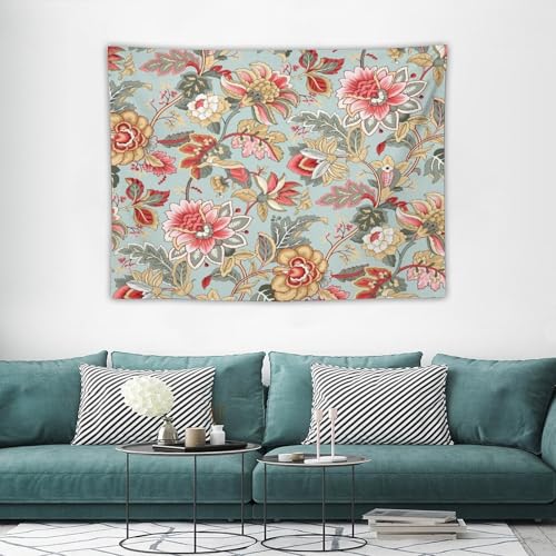 Houselerax Boho Vintage Flower Tapestry Wall hanging,Bohemian Blossom Colorful Mandala Flower Tapestries, Botanical Spring Multi Color Tapestry for Bedroom Home Hippie Wall Decor 40"x30" - color: Boho Floral-11, size: W40xL30in