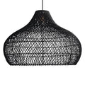 Natural Rattan Pendant Light for Kitchen Island, Ceiling Light Wicker Lampshade Lantern 14.1" Bamboo Lamp Hanging Light Ceiling Lighting Fixture Suitable for E26/27 Lamp Holder - color: Dark