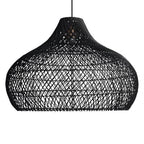 Natural Rattan Pendant Light for Kitchen Island, Ceiling Light Wicker Lampshade Lantern 14.1" Bamboo Lamp Hanging Light Ceiling Lighting Fixture Suitable for E26/27 Lamp Holder - color: Dark