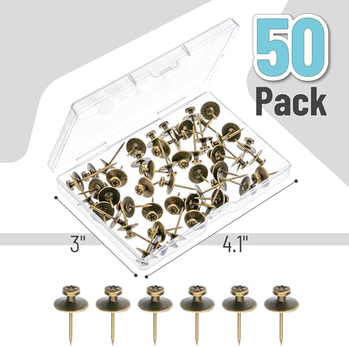 Mr. Pen- Double Headed Picture Nails, 50 Pack, Bronze, Tacks for Wall Hangings, Pins, Thumb Tacks, Picture Hangers - color: Bronze, size: 50 Pack