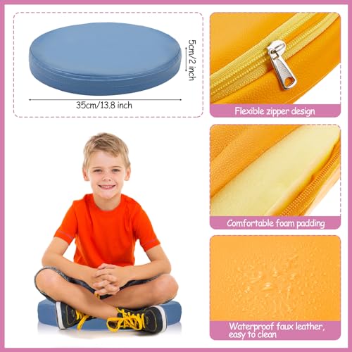 Juexica 4 Pcs Extra Thick Flexible Seating Floor Cushions Assorted Colored Pillow Floor Cushions for Classroom Soft Flexible Seating for Kids Learning Sitting Daycare School Chair (Mixed Colors) - color: Mixed Colors