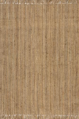 Nuloom Daniela Natural, 3' x 5', Handmade, Jute, Tassel, Soft and Textured, High Traffic, Stain Resistant, Easy Clean, Durable Area Rug for Bedroom, Living Room, Dining Space, Foyer, Entryway - color: Natural, size: 3' x 5' (Rectangular)
