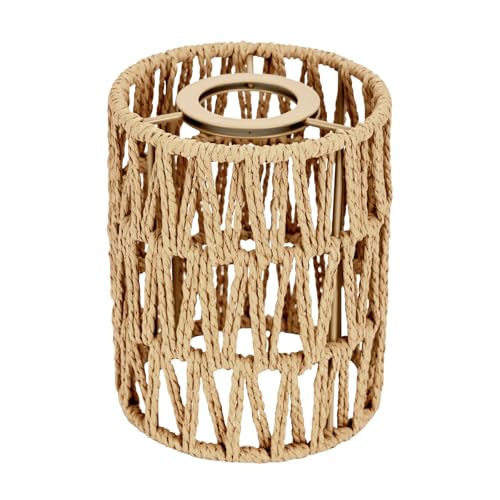 1 Pack Rattan Lamp Shade for E26 Base, Handwoven Natural wicker lamp shade, Boho Pendant Light Shades for Living Room, Bedroom, Kitchen - Eco-friendly & Stylish Home Decor - size: 1 Piece