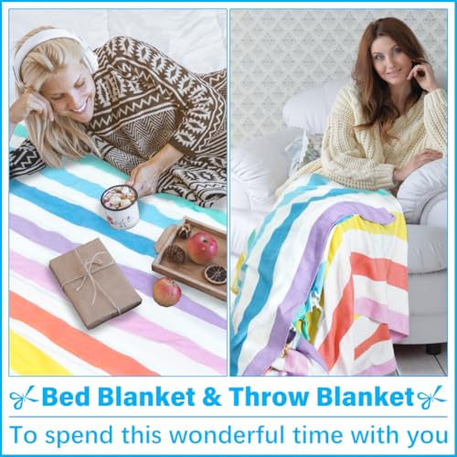Vikumond Oversized Turkish Beach Towel Blanket XXL Cotton Sandproof Towels Boho Woven Extra Large Big Sand Free Giant Throw Blankets Huge Quilt XL Picnic Camping Necessities Cloud for Adult Gifts - color: Z Ucolorful Vertical Stripe, size: Xxxl(88x82 In,2