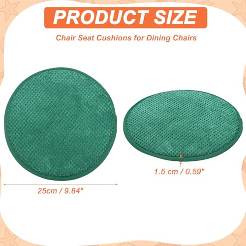 uxcell Round Stool Cushion, 10 x 10 Inch Round Seat Pads with Elastic Straps, Anti-Slip Soft Round Pad Chair Seat Cushions for Dining Chairs Kitchen Bar High Stool, Dark Green - color: Dark Green, size: 10 x 10 Inch