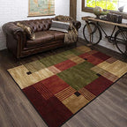 Mohawk Home Alliance Modern Geometric 5' x 8' Area Rug - Red - Perfect for Living Room, Dining Room, Office - size: 5' x 8' (Rectangular)