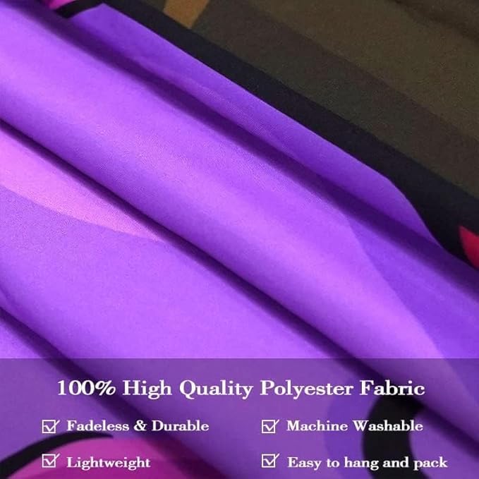 Yeoiat Wall Art Tapestry for Bedroom (Purple, 44x60 inches), Anime Themed, Aesthetic Tapestries, Trippy Room Decor