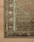 Loloi Magnolia Home by Joanna Gaines Sinclair Collection SIN-06 Clay/Tobacco 8'-6" x 11'-6", .25" Pile Height, Machine Washable, Area Rug - color: Clay / Tobacco, size: 8'6" x 11'6" (Rectangular)
