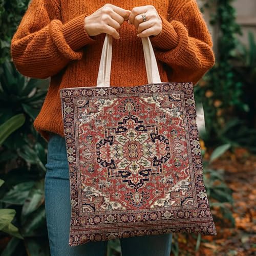 Boho Style Canvas Bag for Women Boho Fashion Tote Bag for Bohemian Lover - color: Persian Bag