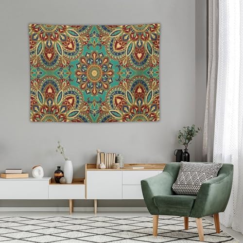 KANEPE Colorful Mandala Tapestry Retro Mandalas Flower Pattern Wall Hanging Tapestries Home Decor for Living Room Bedroom Apartments Farmhouse Dorm,40inx30in (102×76cm)【Small】 - color: Boho-9, size: 40Wx30L