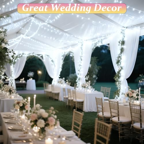 200 LED Clear Wire Cool White Christmas String Lights, 72 ft Plug-in Fairy String Lights with 8 Modes for Christmas/Party/Wedding/Bedroom/Indoor/Outdoor Decor, UL Certified - color: Cool White