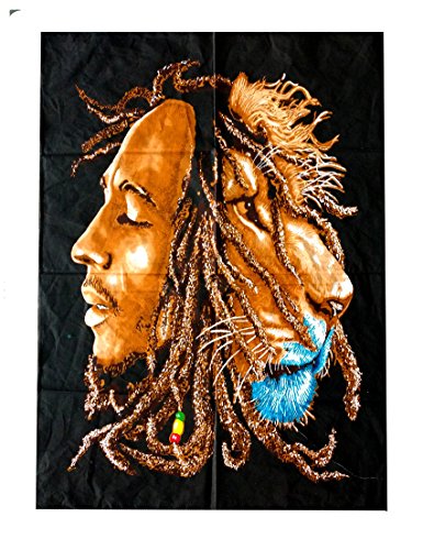 Rastogi Handicrafts Hendrix Guitar 40" X 30" Poster Size Tapestry Decorative Indian Dorm Decor Cotton Tapestry Indian Multi Colored Wall Poster Indian Deity (RH-149) - color: Rh-149