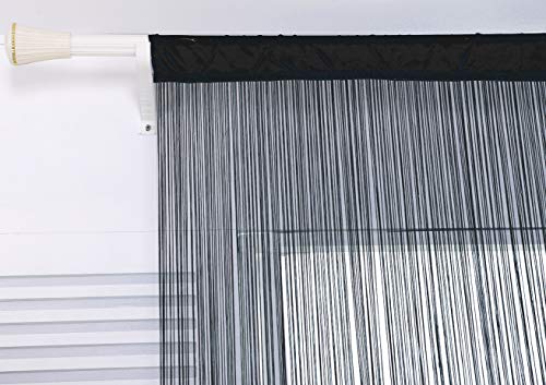 HSYLYM Spaghetti String Curtains for Doorways Privacy Door Frame Tassel Hippy Wall Kitchen Hallway Boho Fringe Curtain Hanging Door Room Dividers Decor 1 Panel（39×110in/100×280cm,Black） - color: Black, size: 39"W x 110"L (Pack of 1)