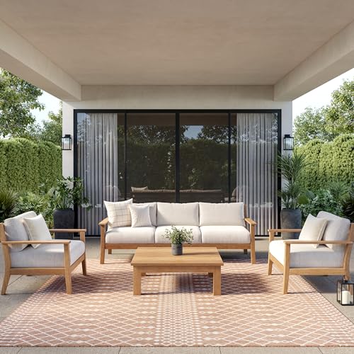Nourison Home Positano Jute 12' x Square Area Rug - Easy Clean, Non Shedding, Bed Room, Living Room, Dining Room, Kitchen (12' x Square) - color: Jute, size: 12' x 12' (Square)