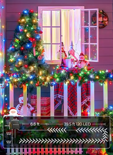 Brightown Solar Christmas Lights Outdoor, 4 Pack Total 184FT 480 LED Solar String Lights Outdoor Waterproof Green Wire with 8 Modes, Solar Fairy Light for Garden Yard Patio Party Decors, Multicolor - color: Multicolor, size: 4 Pack