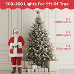 PREXTEX 300 Count Clear Christmas Tree Lights with Green Wire - 60 ft Warm White Christmas Lights for Indoor or Outdoor Use - Holiday Incandescent String Lights for Xmas Trees, Patios, and Fences - size: 300ct