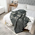 Yarn Leopard Jacquard Throw Blanket Fringe Lightweight Cozy Bed Blanket Soft Throw Blanket fit Couch Sofa Suitable for All Season,Graphite/Carbon - color: Graphite/Carbon, size: 51"x71"