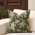 Yangest Flower Pillow Cover 20 x 20 Inches, Nature Chenille Square Throw Pillow Cover Soft Luxury Neutral Accent Couch Pillow Cover for Living Room Bedroom, Green - color: Green, size: 20" x 20" (Pack of 1)