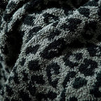 Yarn Leopard Jacquard Throw Blanket Fringe Lightweight Cozy Bed Blanket Soft Throw Blanket fit Couch Sofa Suitable for All Season,Graphite/Carbon - color: Graphite/Carbon, size: 51"x71"