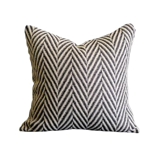 vctops Boho Throw Pillow Cover Black and White Knitted Woven Pillow Cushion Cover Arrow Knit Decoration Square Pillowcase for Sofa Couch Bedroom Living Room - 24"x24" - color: Black, size: 24" x 24" (Pack of 1)