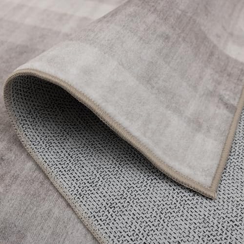 ReaLife Rugs Machine Washable Area Rug Runner - Living Room Bedroom Bathroom Kitchen Entryway Office - Non-Slip Baking Low Pile Stain Resistant Premium - Modern Geometric - Lyra - Beige 2'6" x 6' - color: Lyra - Beige, size: 2'6" x 6' (Rectangular)