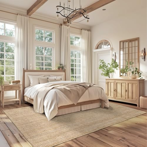 Nuloom Ashli Hand Woven, Natural, 2'6" x 8', Farmhouse, Jute, Soft and Textured, High Traffic, Stain Resistant, Easy Clean, Durable Runner for Bedroom, Living Room, Dining, Den, Foyer, Entryway - color: Natural, size: 2'6" x 8' (Runner)