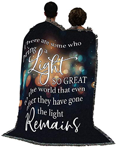 Pure Country Weavers There are Some Who Bring a Light So Great Blanket Lights - Sympathy Bereavement Gift Tapestry Throw Woven from Cotton - Made in the USA (72x54) - color: Light So Great, size: 72" x 54"