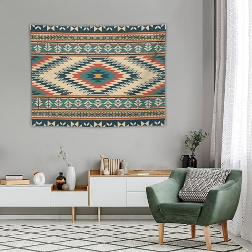 Tribal Bohemian Tapestry, Ethnic Boho Aztec Abstract Art Mexican Style Vintage Tapestries Home Decor for Living Room Bedroom Decoration 40in Wx30in H (102×76cm) - color: Bohemian Tapestry-23, size: 40in"Wx30in"H (102×76cm)