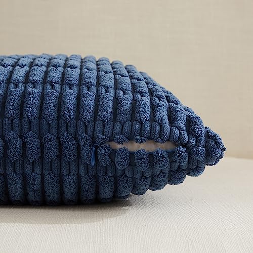 Fancy Homi Decorative Throw Pillow Covers for Bed Couch Bedroom Bench, Soft Corduroy Solid Pillow Case, Rustic Farmhouse Boho Room Decor,20" x 12" (Pack of 1),Dusty Blue - color: Dusty Blue, size: 20" x 12" (Pack of 1)