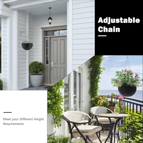garini 6 Pack, 23 Inch Silver Hanging Baskets Chain, Hanging Chains with Hooks Flower Pot Chain Replacement Plant Hangers for Planters, Bird Feeders and Lanterns - color: Silver, size: 6P