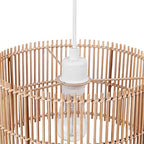 Globe Electric 65942 Tammi 1-Light Pendant Lighting, Natural Bamboo Shade, White Fabric Cord