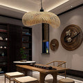 TFCFL 15Inch Bamboo Chandelier, Rattan Pendant Lamp Shade Ceiling Lighting Weave Bamboo Rattan E26 Hanging Light Fixture Hollow Lampshade Pendant Light for Dining Room Restaurant (Bulbs Not Included) - size: 24 Inch, Style A