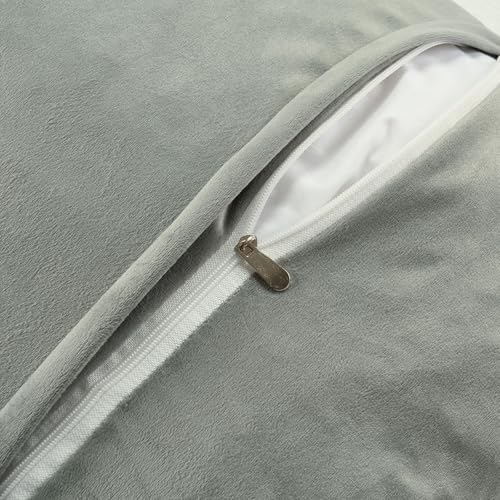 FUTEI Pack of 2 Boho Chenille Decorative Throw Pillow Covers 20x20 Inch Soft Plush Tufted Striped Textured Cushion Case,Farmhouse Accent for Couch Bed Living Room, Grey Brown - color: Grey+brown, size: 20" x 20" (Pack of 2)