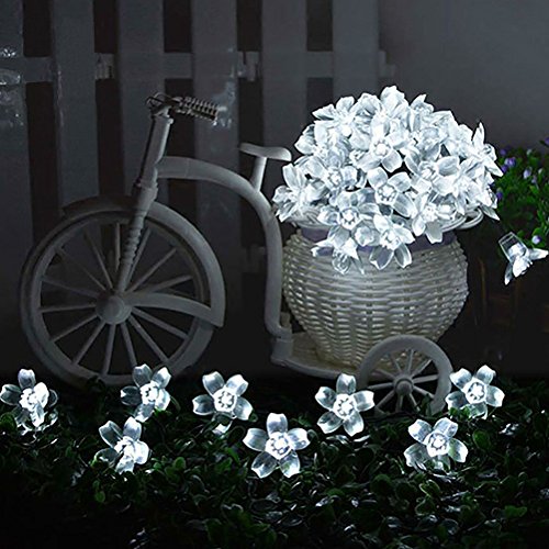 FULLBELL LED Lights for Bedroom Flower String Lights 33 Feets 100 LED Memory String Lights Indoor Outdoor Fairy Lights Bedroom Wedding Party Wall Home Decor Tiktok Trends Items (White) - color: Cool White