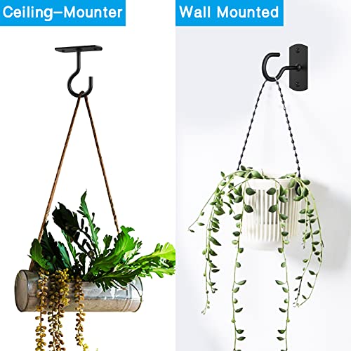 4in Ceiling Hooks for Hanging Plants 4Pack for Plants - color: Black, size: 4In 4Pack